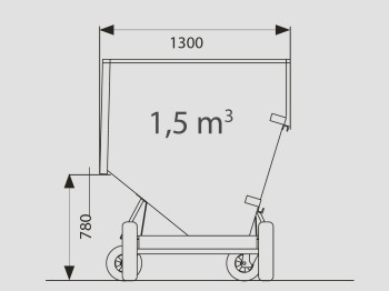 Growi Großraumkuli für Hoflader Weidemann mechanisch