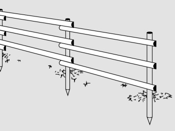 Zaunriegel aus Holz